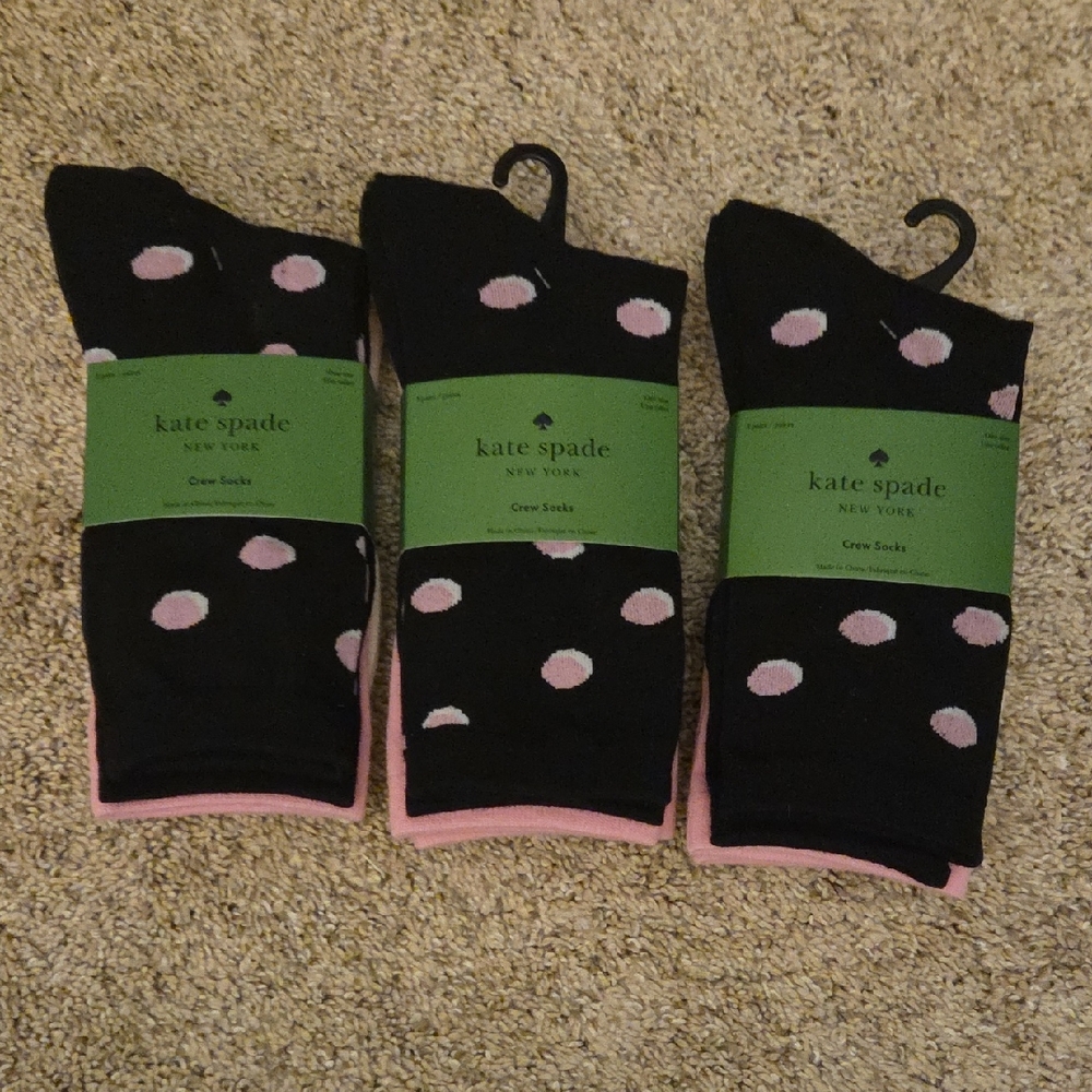 Lot Of 3 Kate Spade Socks, 3 Pk
